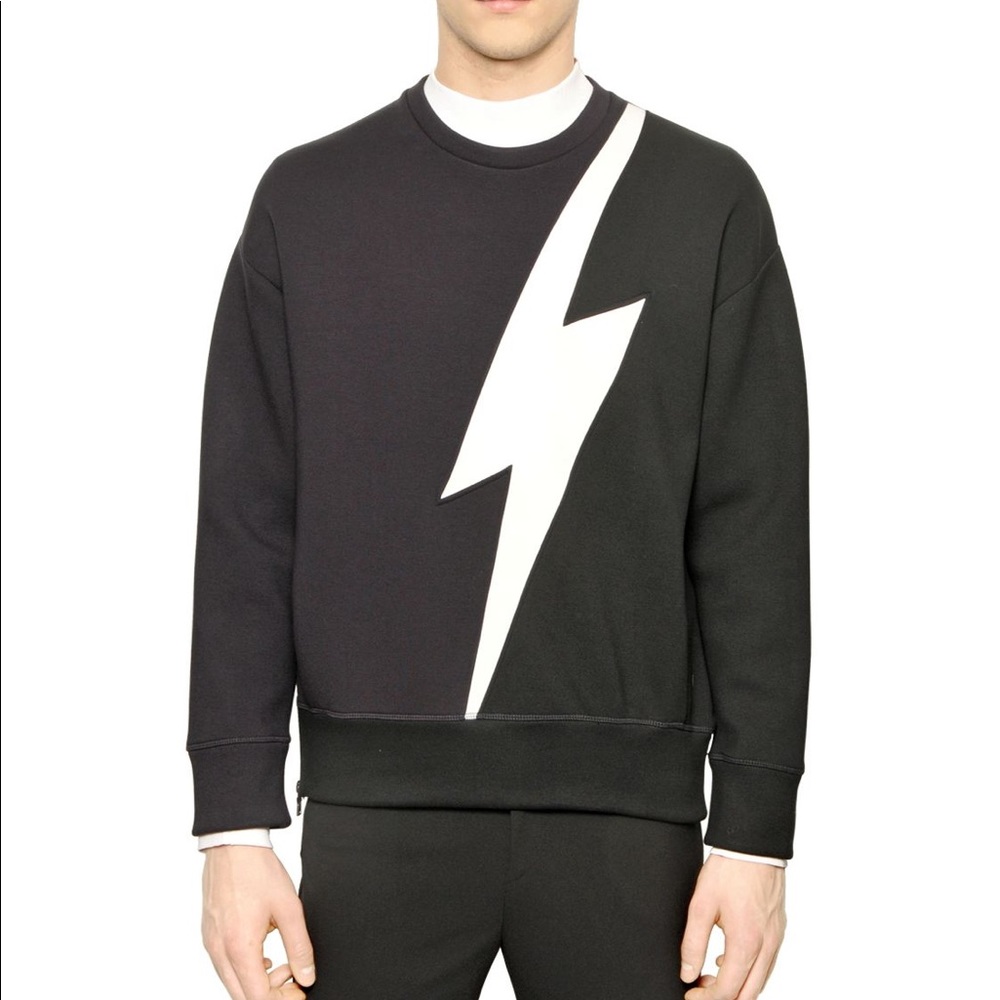 Neil Barrett flash neoprene zip sweatshirt size XS